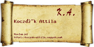 Koczák Attila névjegykártya
